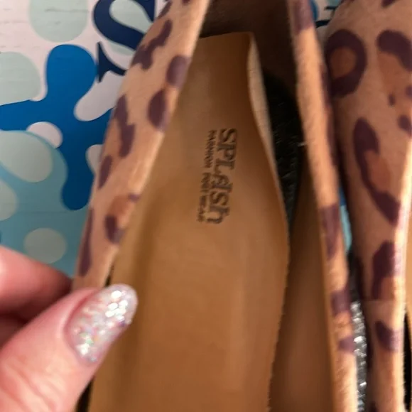 Women’s Splash Animal Leopard Print Heels Sz 7.5 - Picture 4 of 7